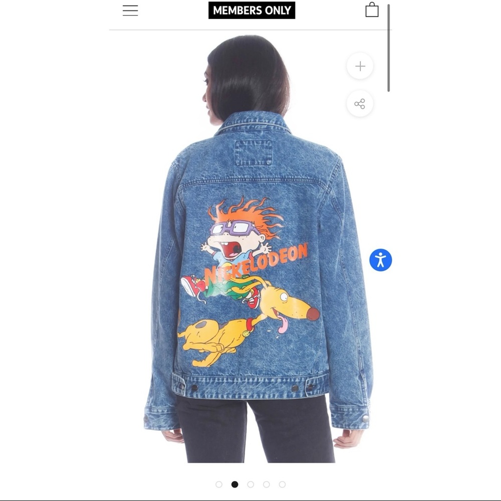 Nickelodeon Members Only Chucky Placement Denim Oversized Jacket